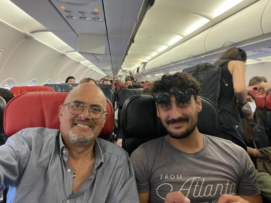 Paolo e Francesco, partenza del viaggio